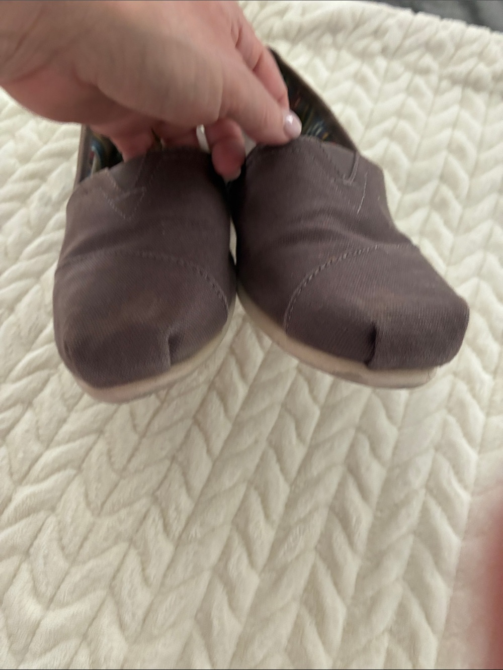 TOMS Women's Canvas Slip-On Shoes - Brown - Picture 4 of 8